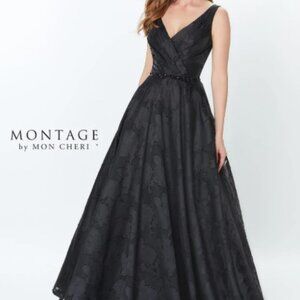 Black Montage By Mon Cheri Organza Ball Gown Dress - Size 26